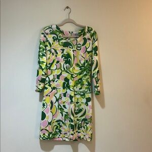Vibrant Swirl Long Sleeve Dress